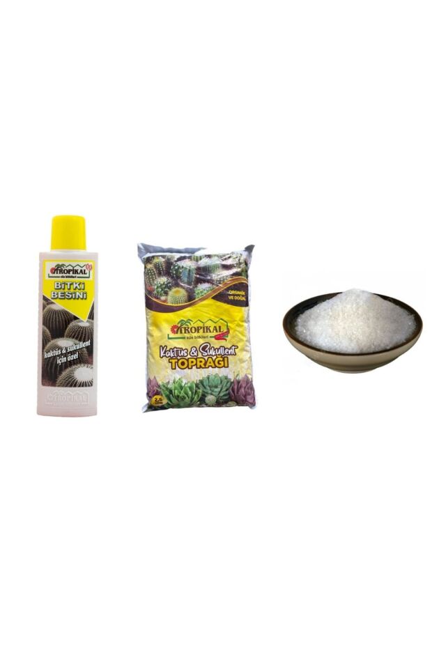 Kaktüs & Sukulent Bitki Besini 225 ml 2.5 Litre Sukulent Toprağı