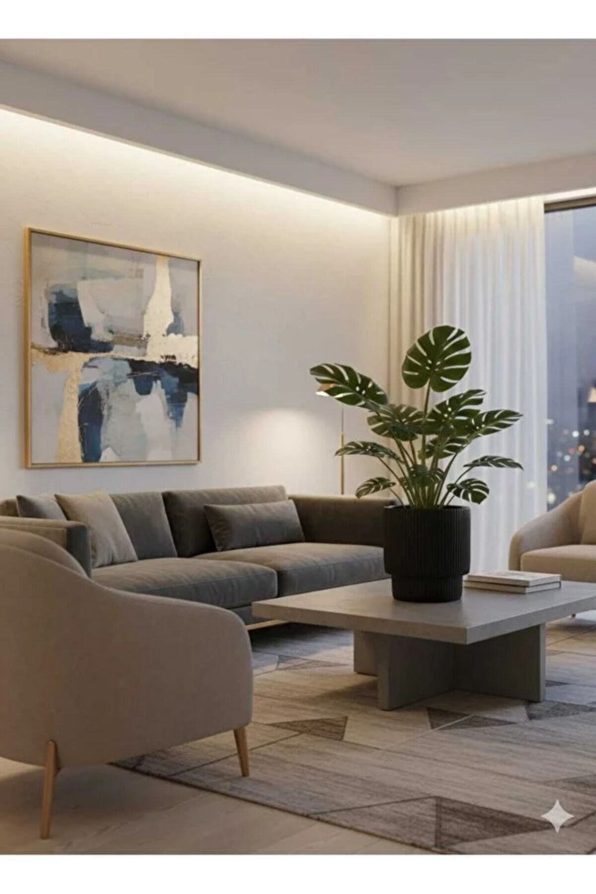 Vega Model Büyük Dekoratif Modern Saksı Ve Vazo 20 Lt ( 31,5 Cm X 32 Cm ) Hazneli